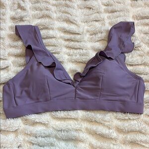 Ruffled Mauve Bralette